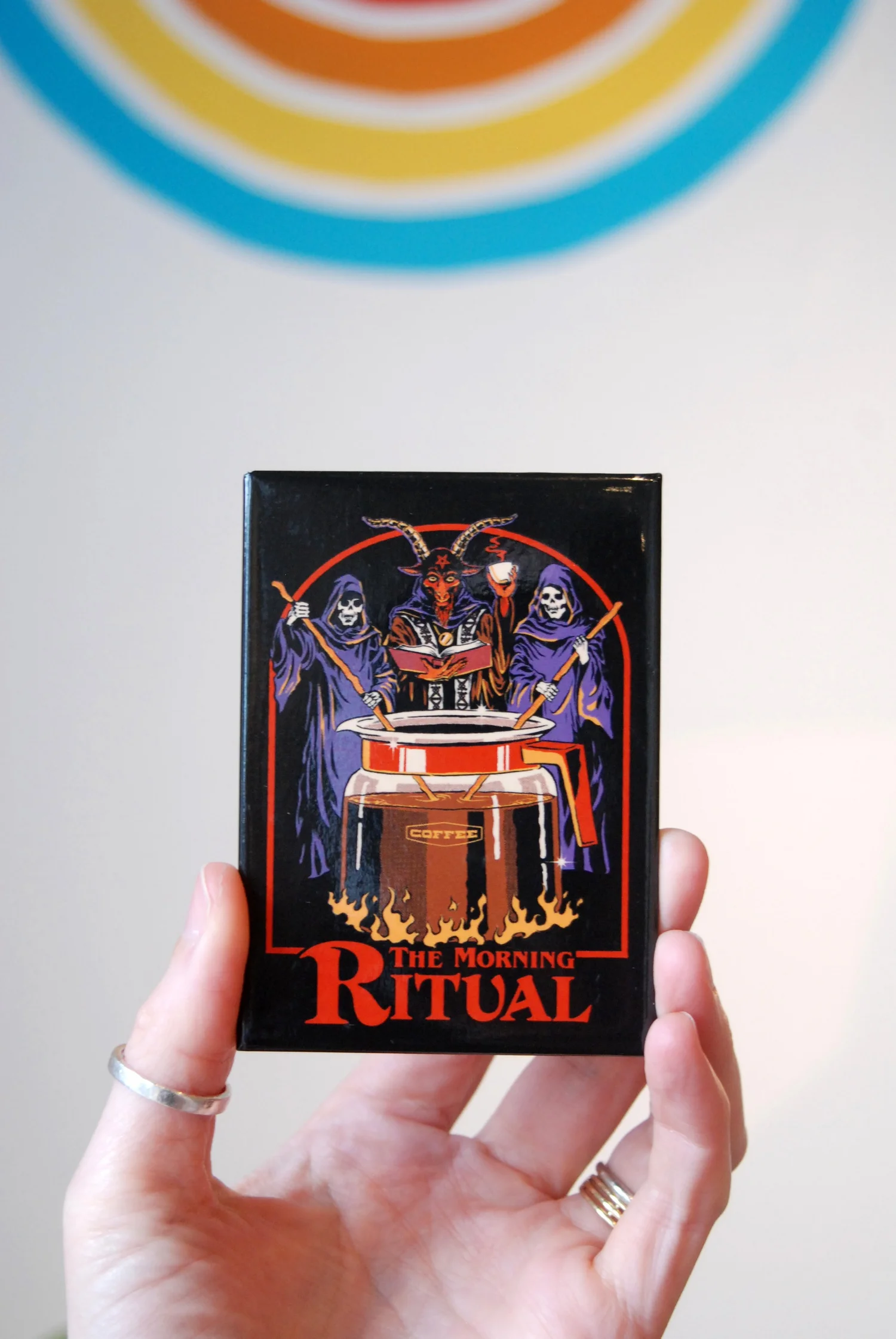 Morning Ritual Satanic Coffee Magnet — Bang-Up Betty