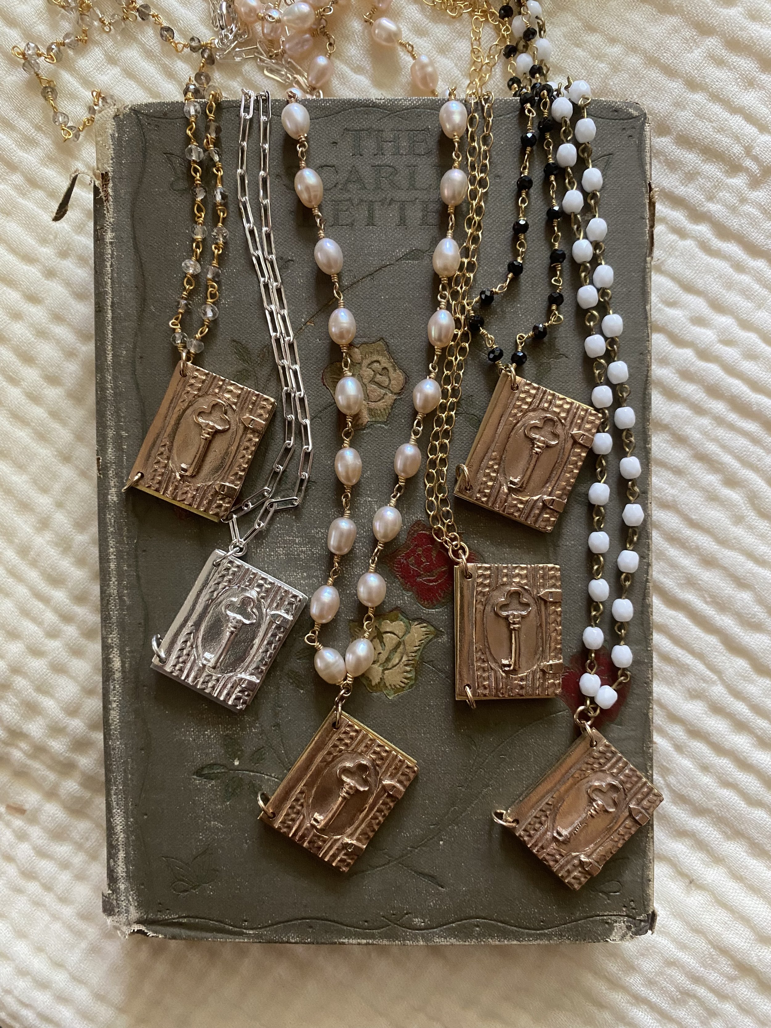 Book and Author Quote Necklace