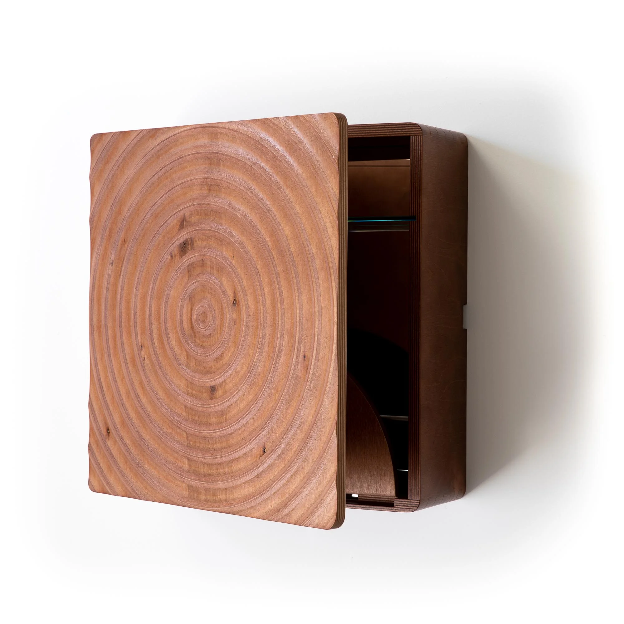 Ripple wall mounted liquor cabinet