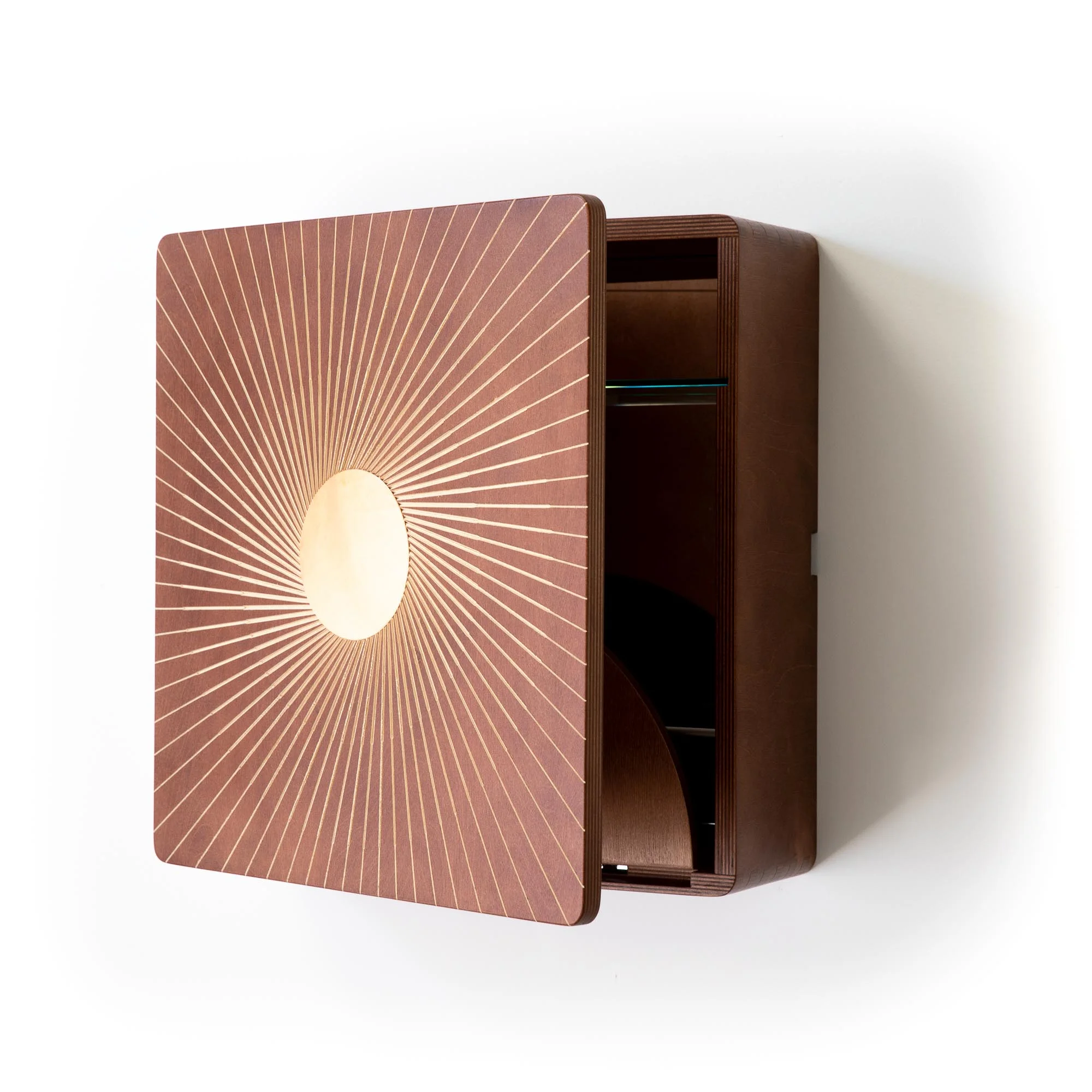 Copper Sol shallow bar cabinet