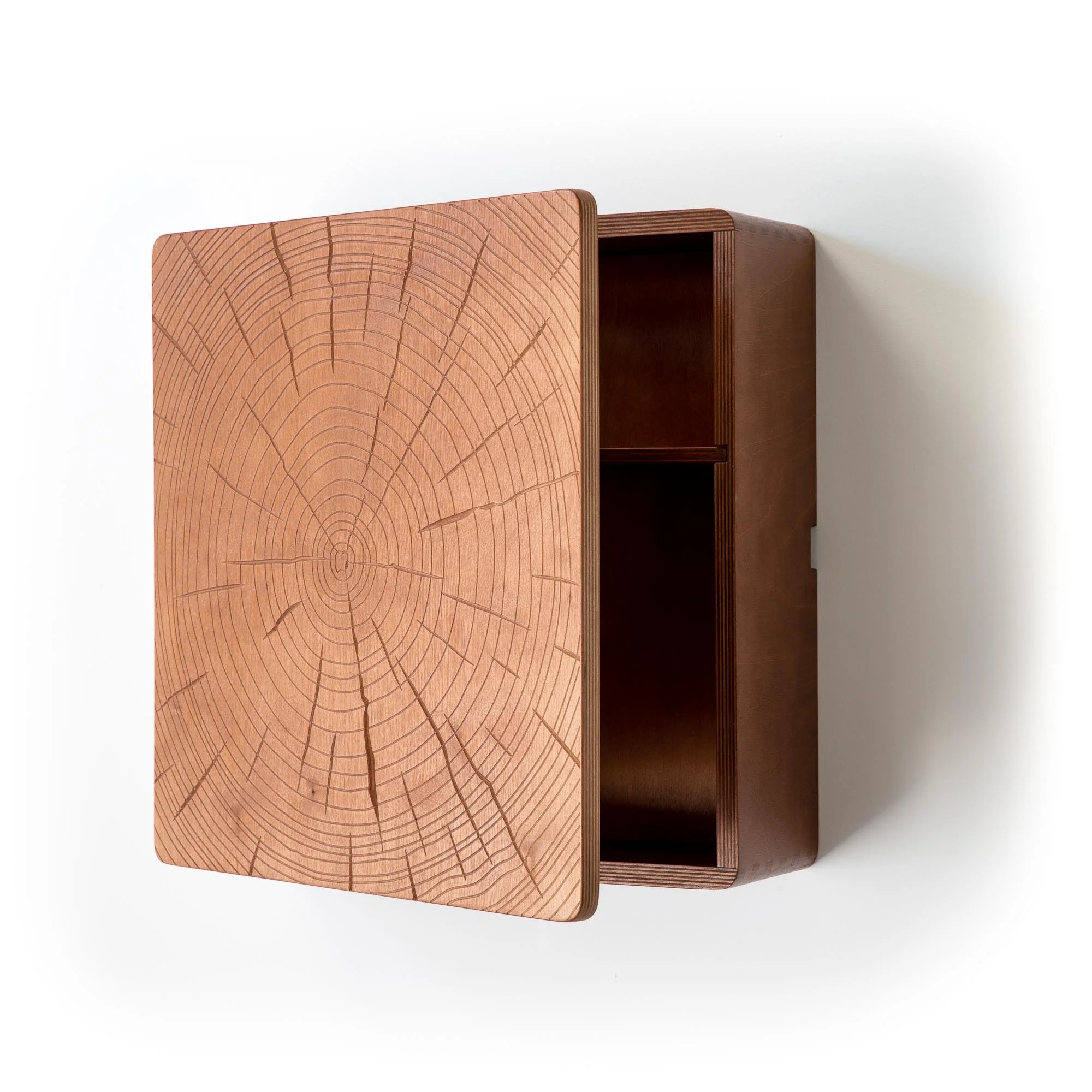Tree ring growth 3D carved cabinet door