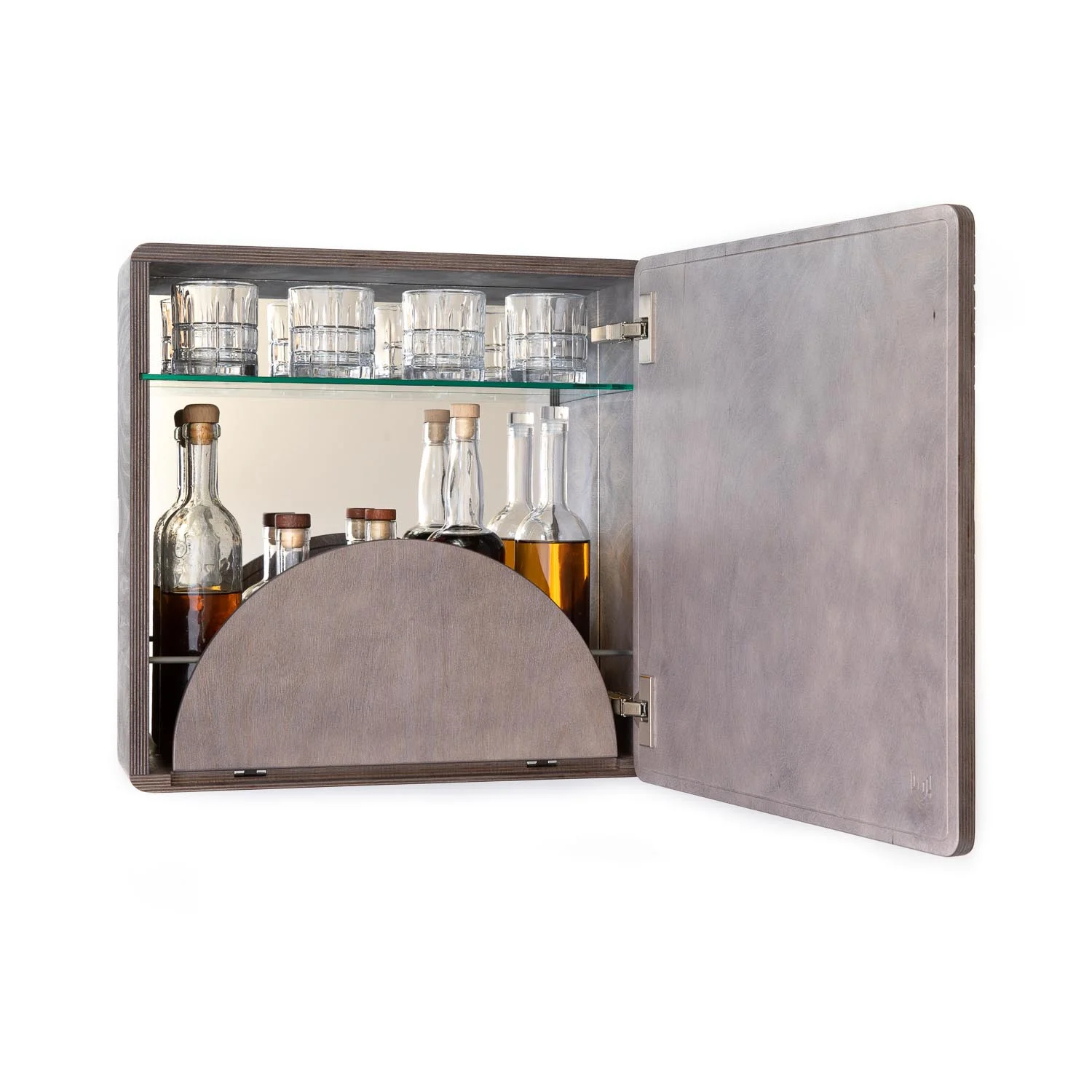 Wall mounted liquor cabinet