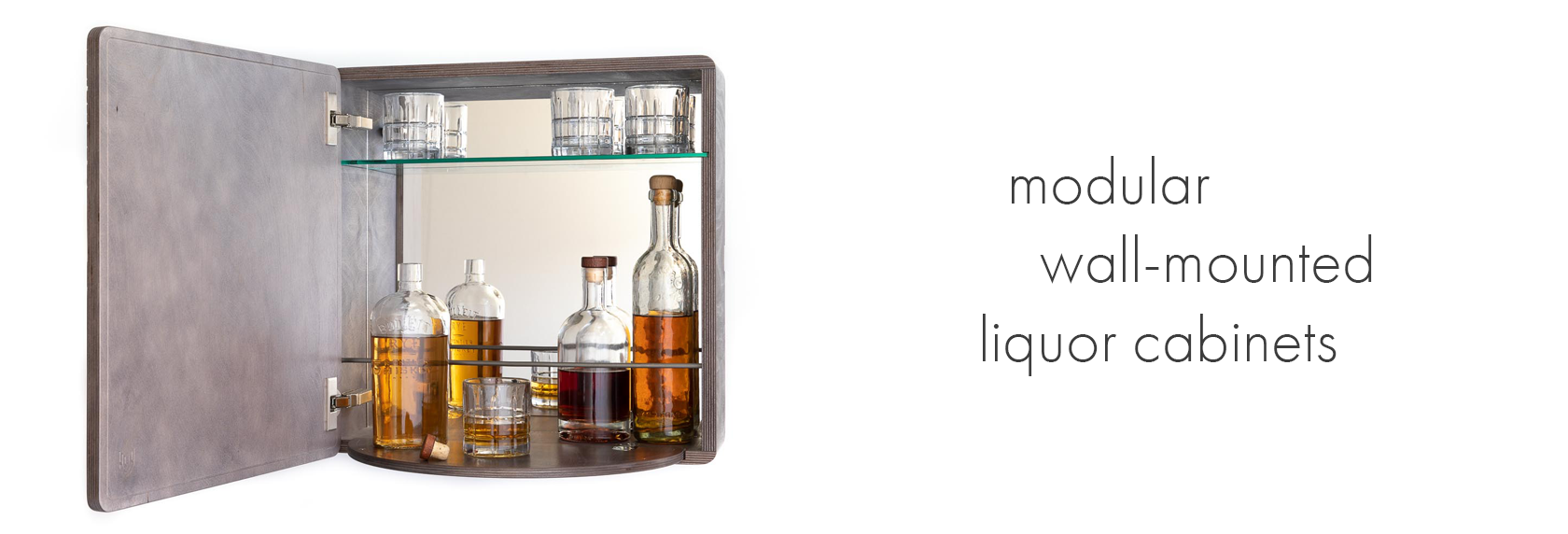 KARVD Wall-Mounted Liquor Bar Cabinet