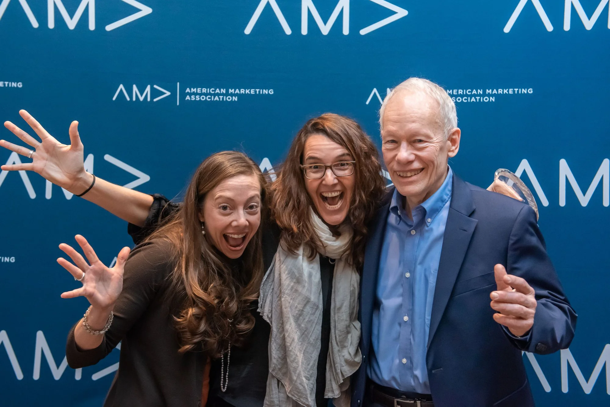 From left to right: Andrea Morales Ketcham, Eva Ascarza, and Don Lehmann at Winter AMA 2019