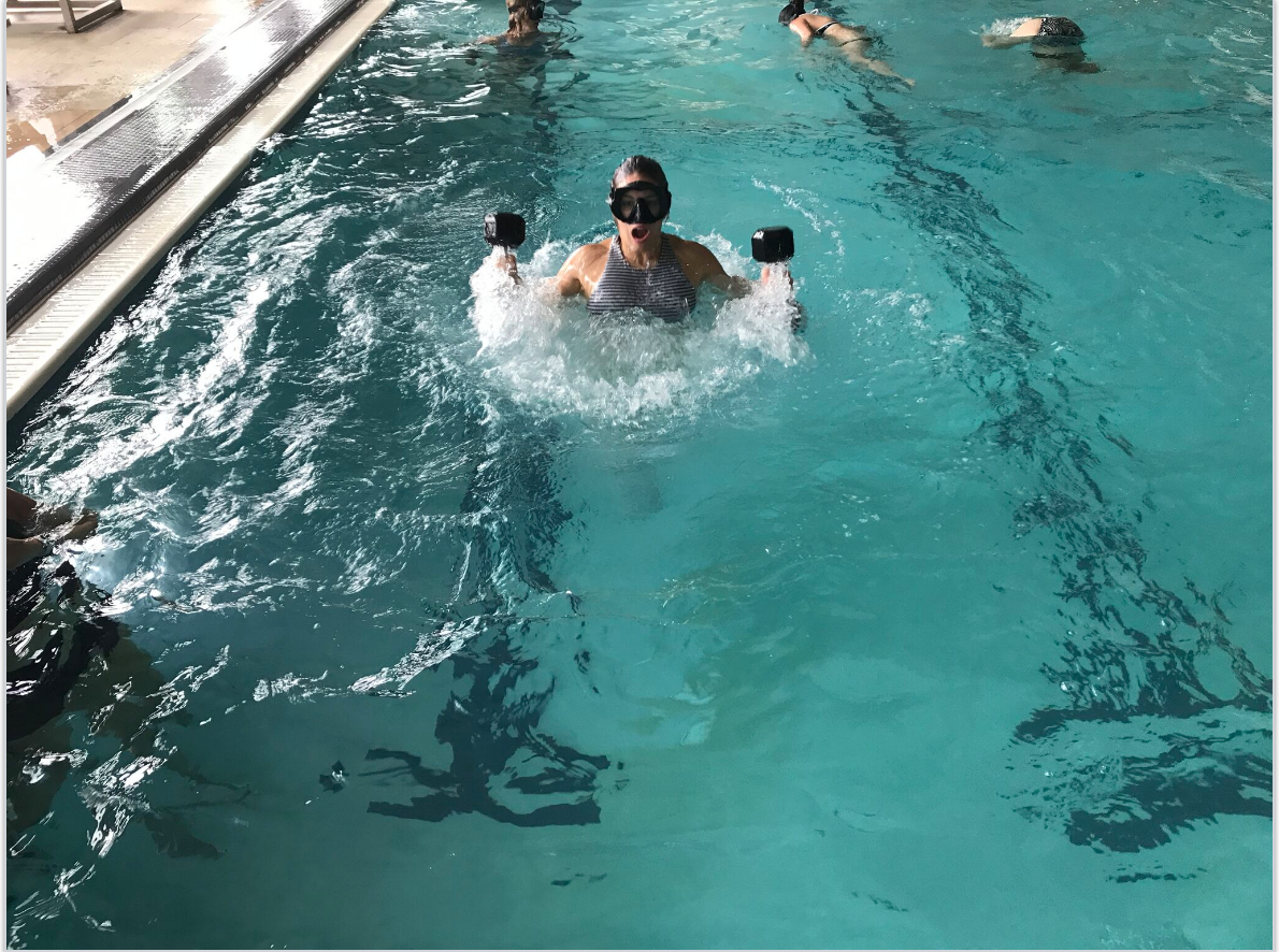 Pool training at XPT Montauk workout fitness
