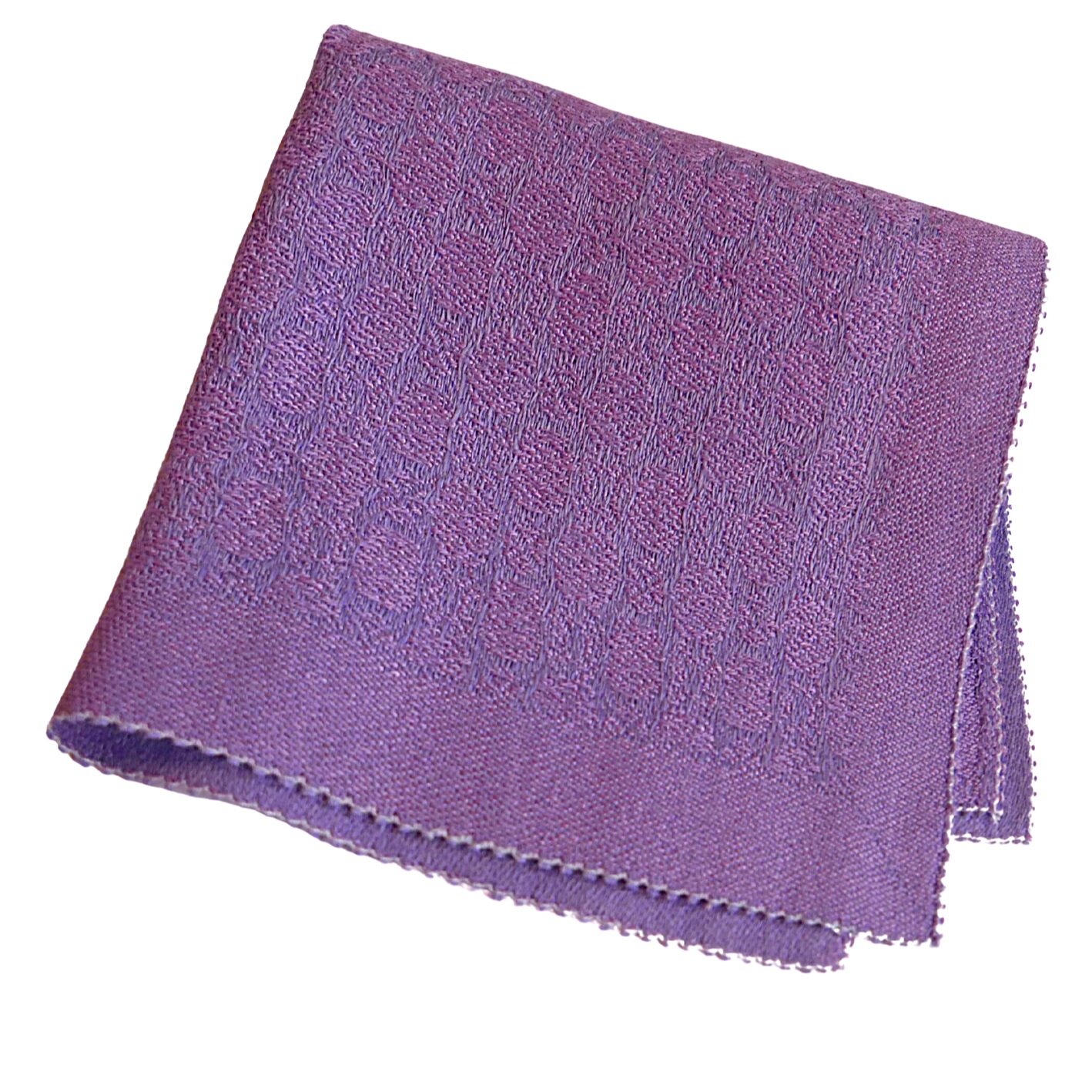 Flowers in the Light - Purple Silk and Linen Pocket Square