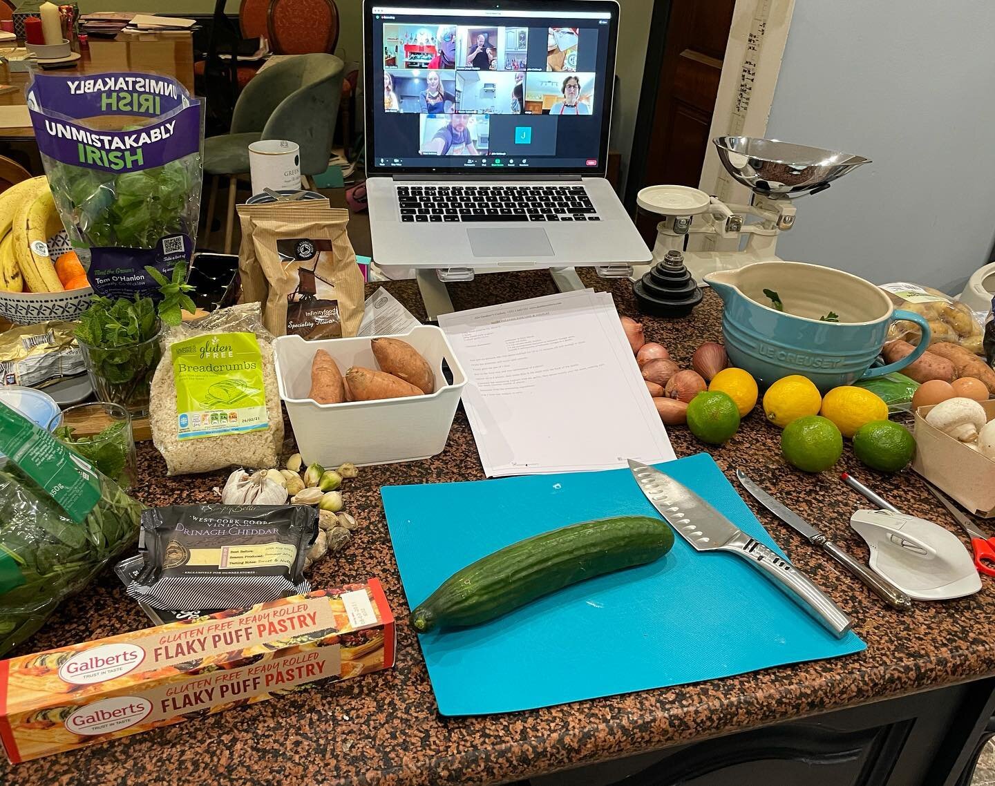Excited to be doing a zoom cookery class with @alixgardnercookeryschool on vegetarian cooking!