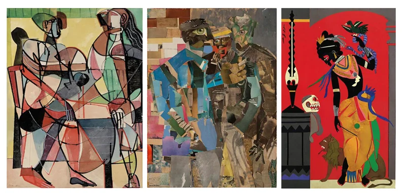 (l to r) The Family, 1948; Three Men, 1967; Circe, 1977