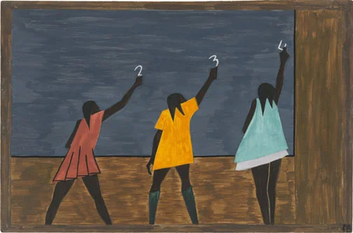 Migration Series: In the North the Negro had better educational facilities. Panel 58