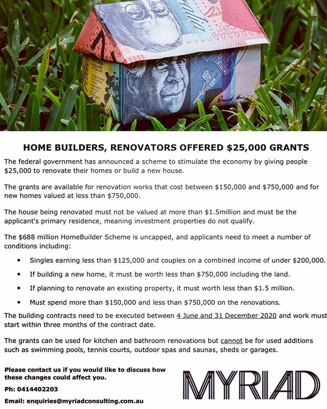 Home builders, renovators offered $25,000 grants 🏡 .
.
.
#homebuilderprogram #covid19 #renovation #building #townplanning #sydney