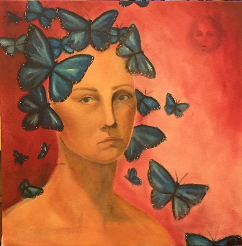  "Blue Morpho Self Portrait"
