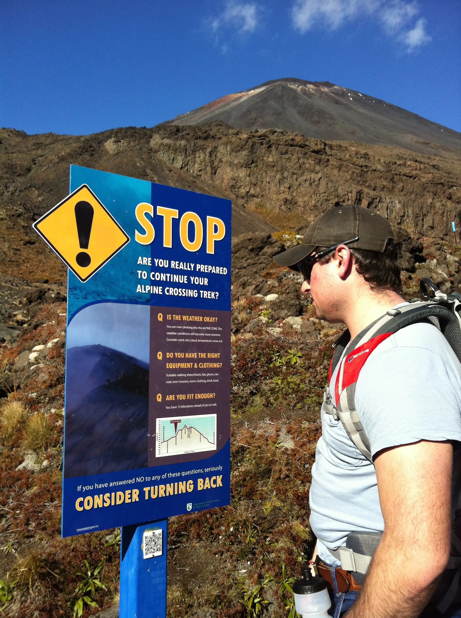 It's always encouraging to read signs that say "Consider turning back."
