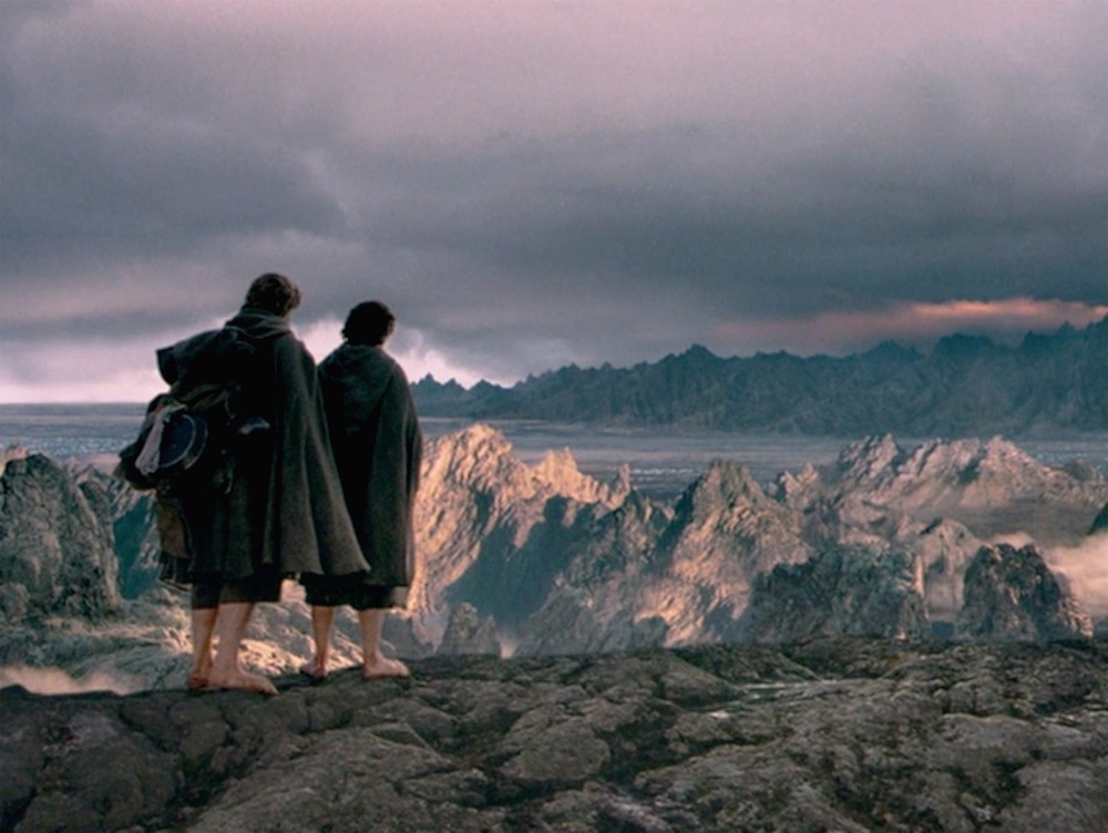 Frodo and Sam travel to Mordor