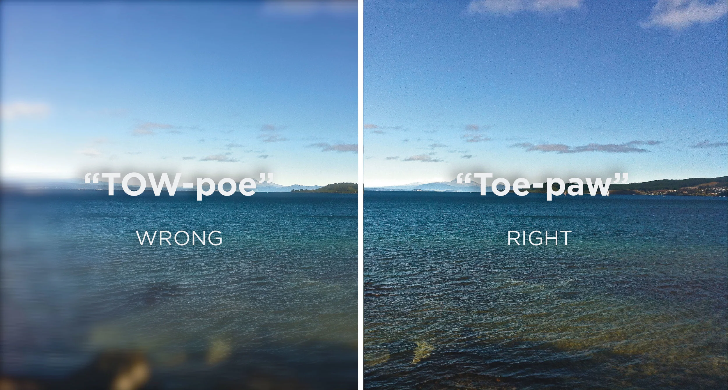 This one is a surprisingly tricky one. Even that 'paw' in the pronunciation, you've got to pronounce with a New Zealand accent to really get it right.