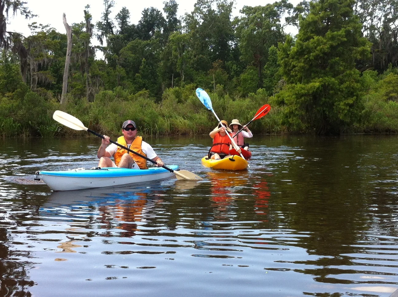 Chasing alligators on our family kayak trip to Fontainebleau State Park
