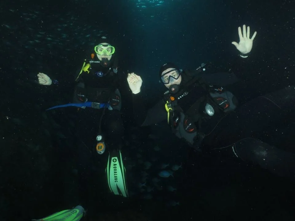 Me and my dive buddy (and life buddy) Joe. This dive marked his one-year Padi certification anniversary!