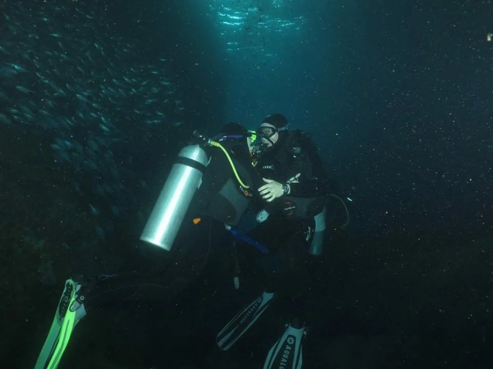Underwater smooches with Ariel and Prince Eric — I mean, Joe. 