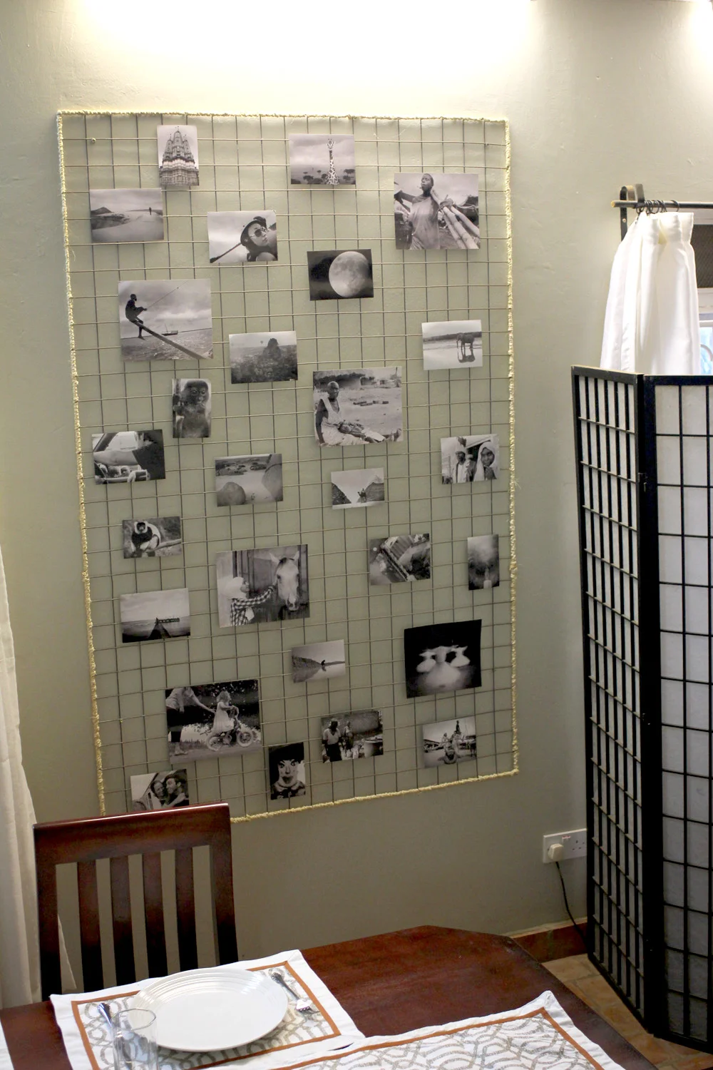 DIY wire photo display