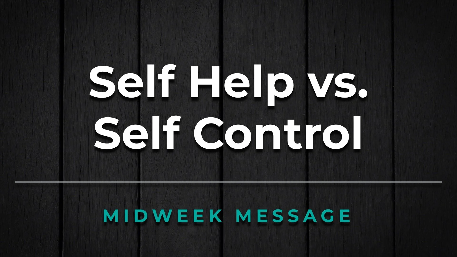 Self Help vs. Self Control Pt. 2
