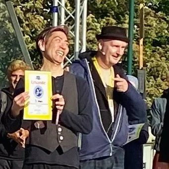 The moment I found out The Old Guy won 1st place at Usedom was captured by my friend Mimi. I had told her I didn&rsquo;t need photos or videos of my time at the festival, but I&rsquo;m so glad she caught this honest moment. #Kleinkunstfestival #Usedo