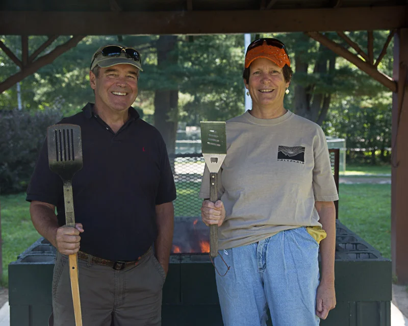 Board members grilling for our Annual Meeting coo-out