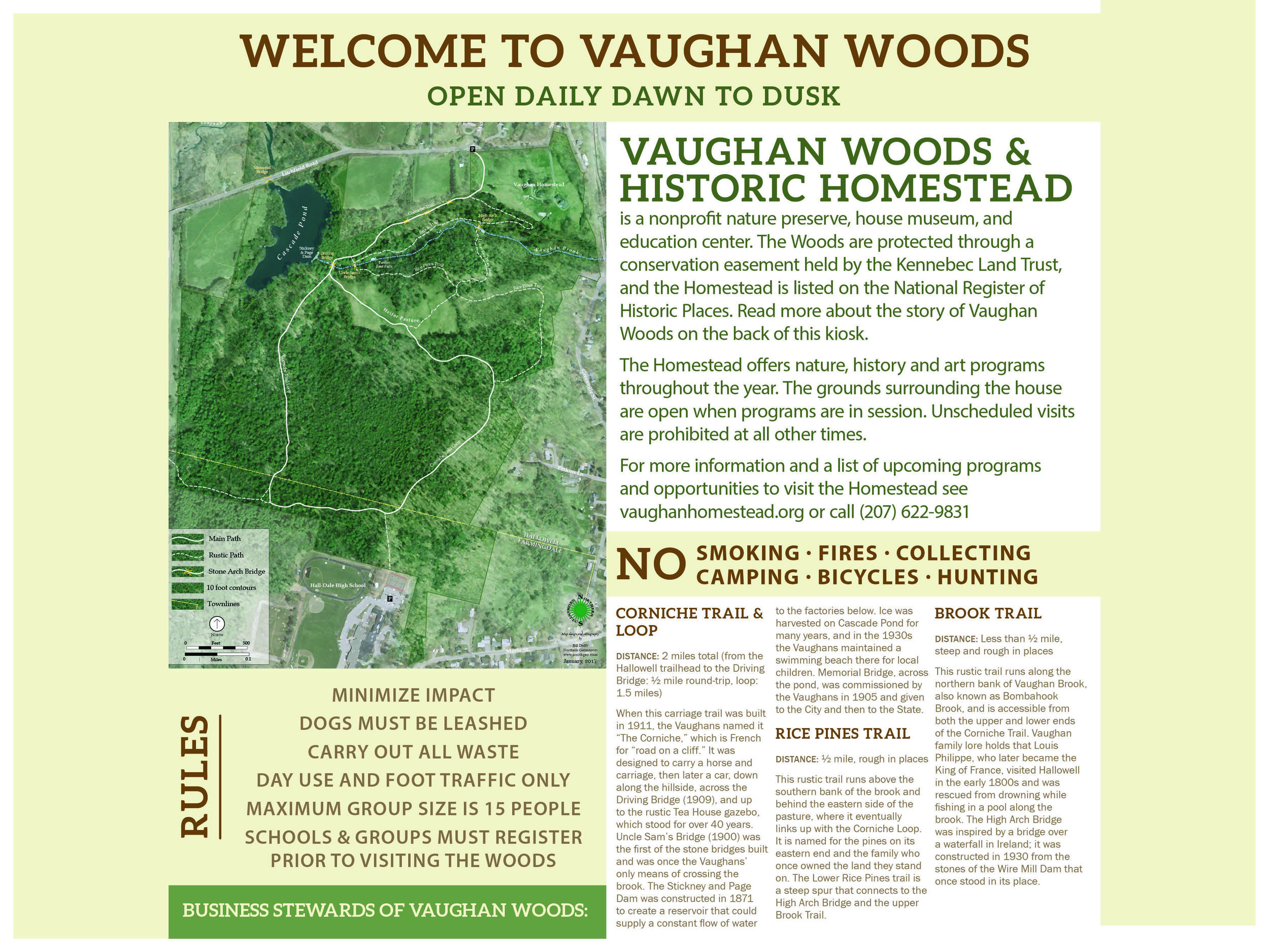 vaughn woods hallowell maine map Vaughan Woods Kennebec Land Trust vaughn woods hallowell maine map