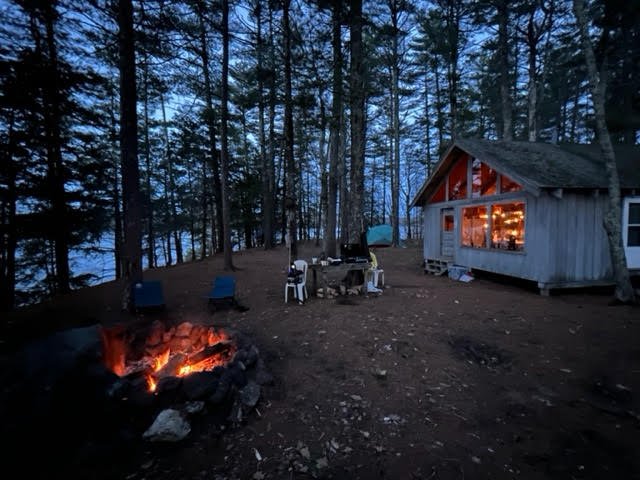 Norris Island Cabin fire pit