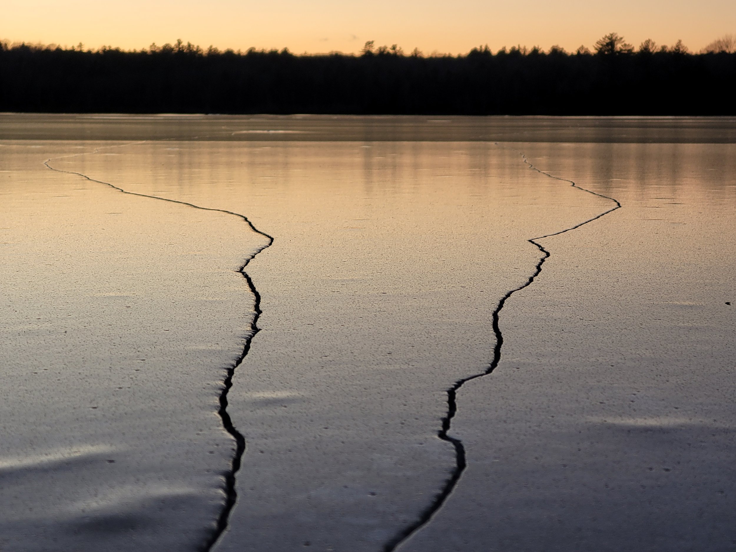 Cracked Ice on Torsey Pond