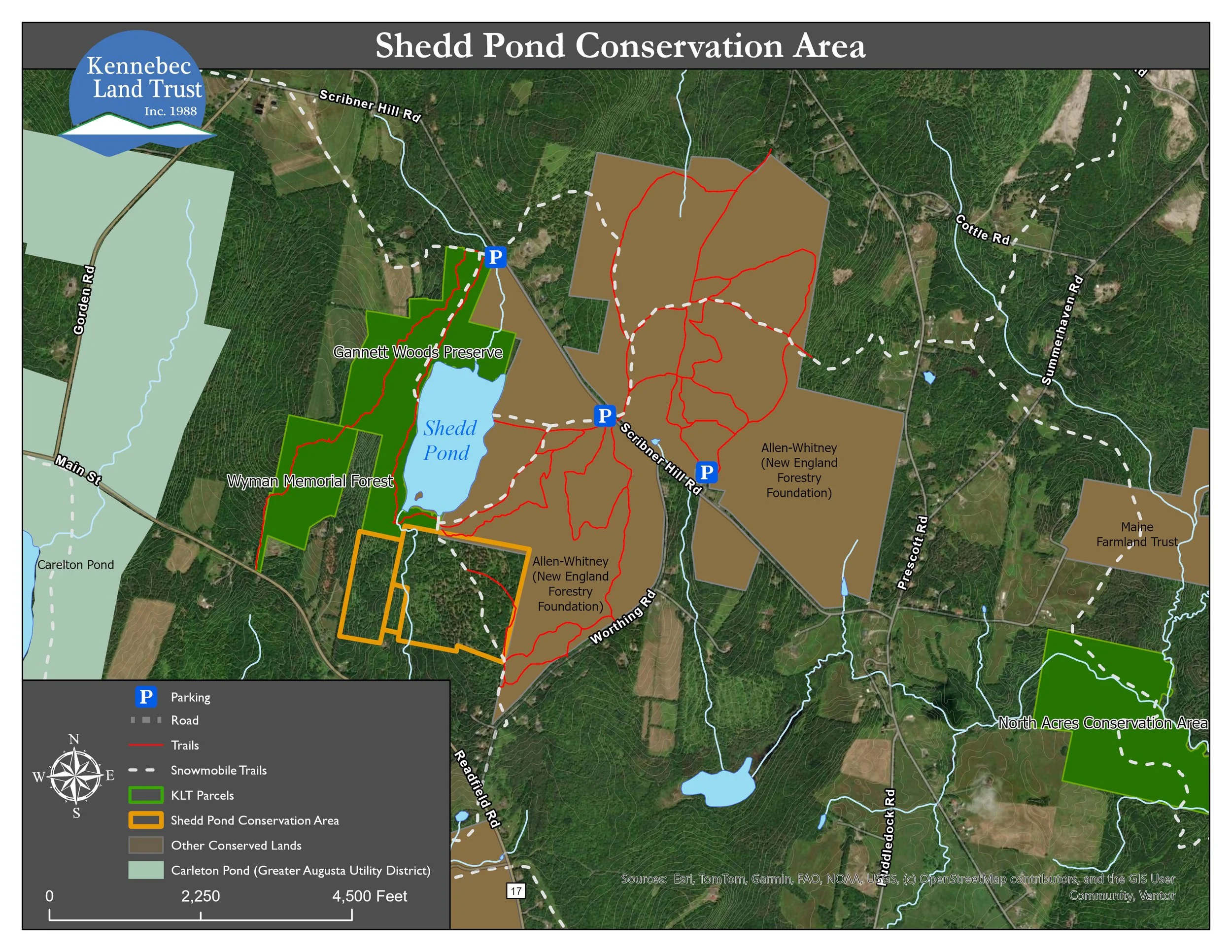 Map of Shedd Pond Conservation Land