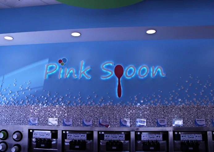 Signs | Pink Spoon Frozen Yogurt Interior Sign | Hanover, PA