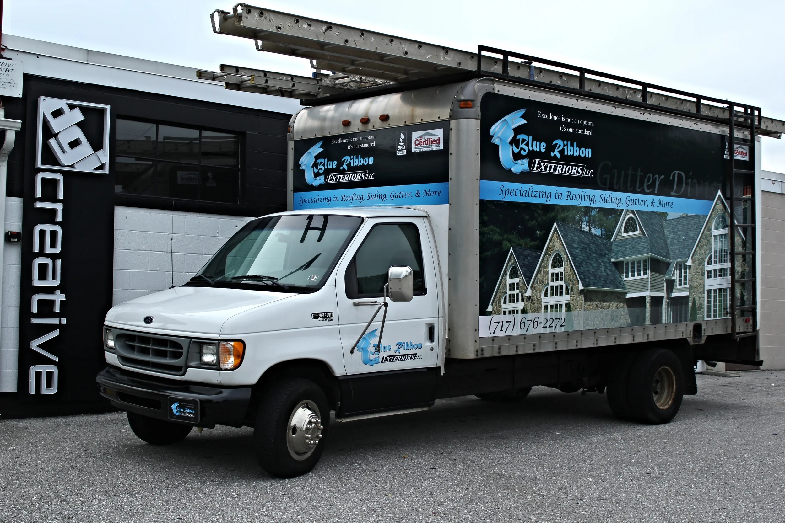 Graphics | Blue Ribbon Exteriors Vehicle Wrap | Spring Grove, PA
