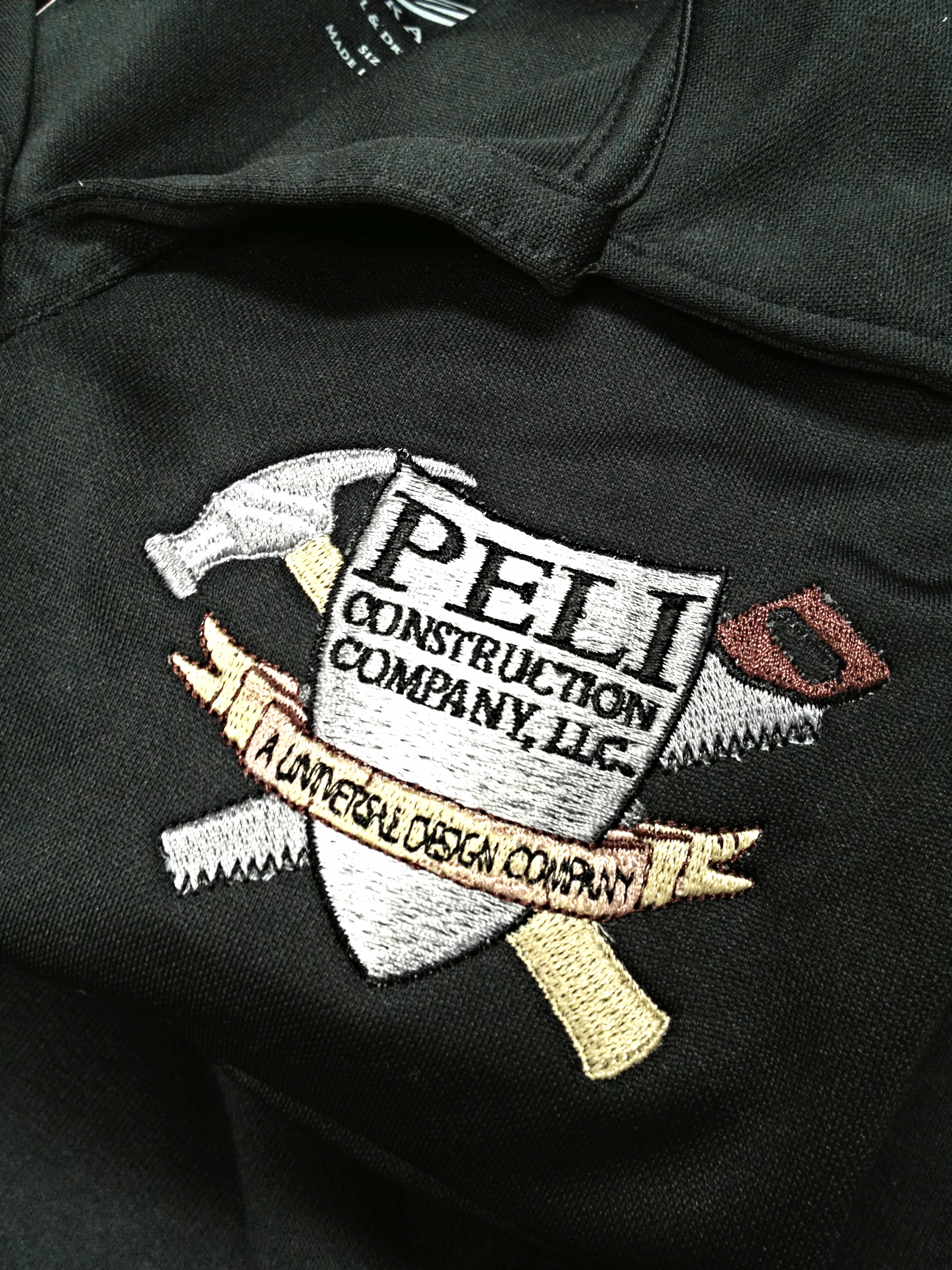 Embroidery | Peli Construction Company Shirt | Hanover, PA