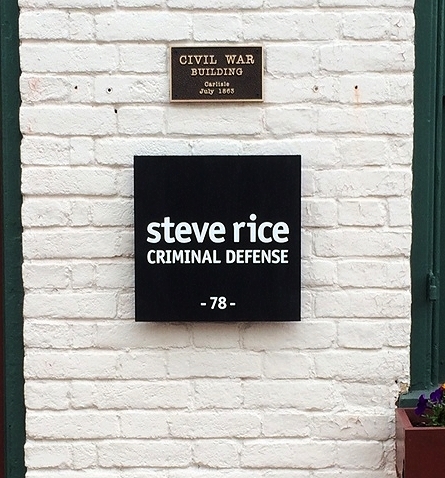 Signs | Steve Rice Criminal Defense Sign | Carlisle, PA