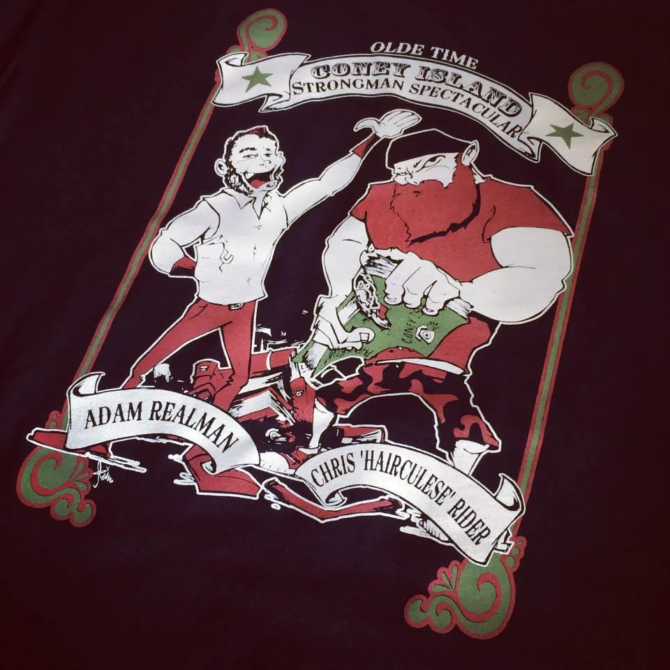 Screen Printing | Olde Time Strongman Spectacular Shirt | Coney Island, NY