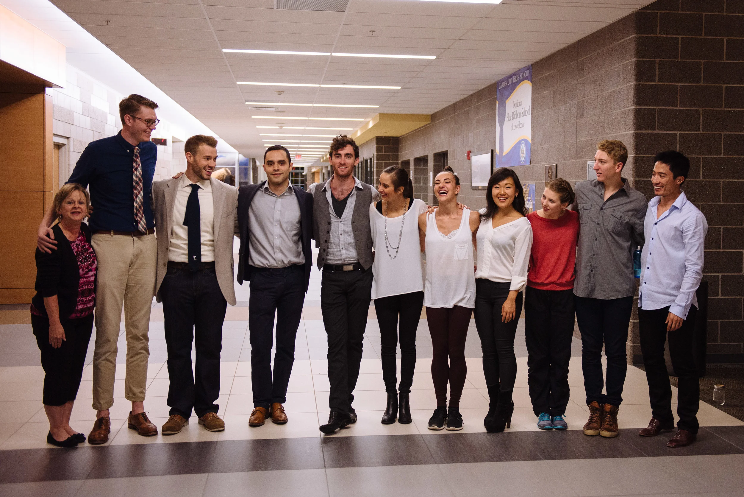Project 2014: ArtsFI with Ms. Vanderhoff post-show at GCHS. Ms. Vanderhoff made helped with organizing the group's time in GCHS. Thank you Ms. V! 