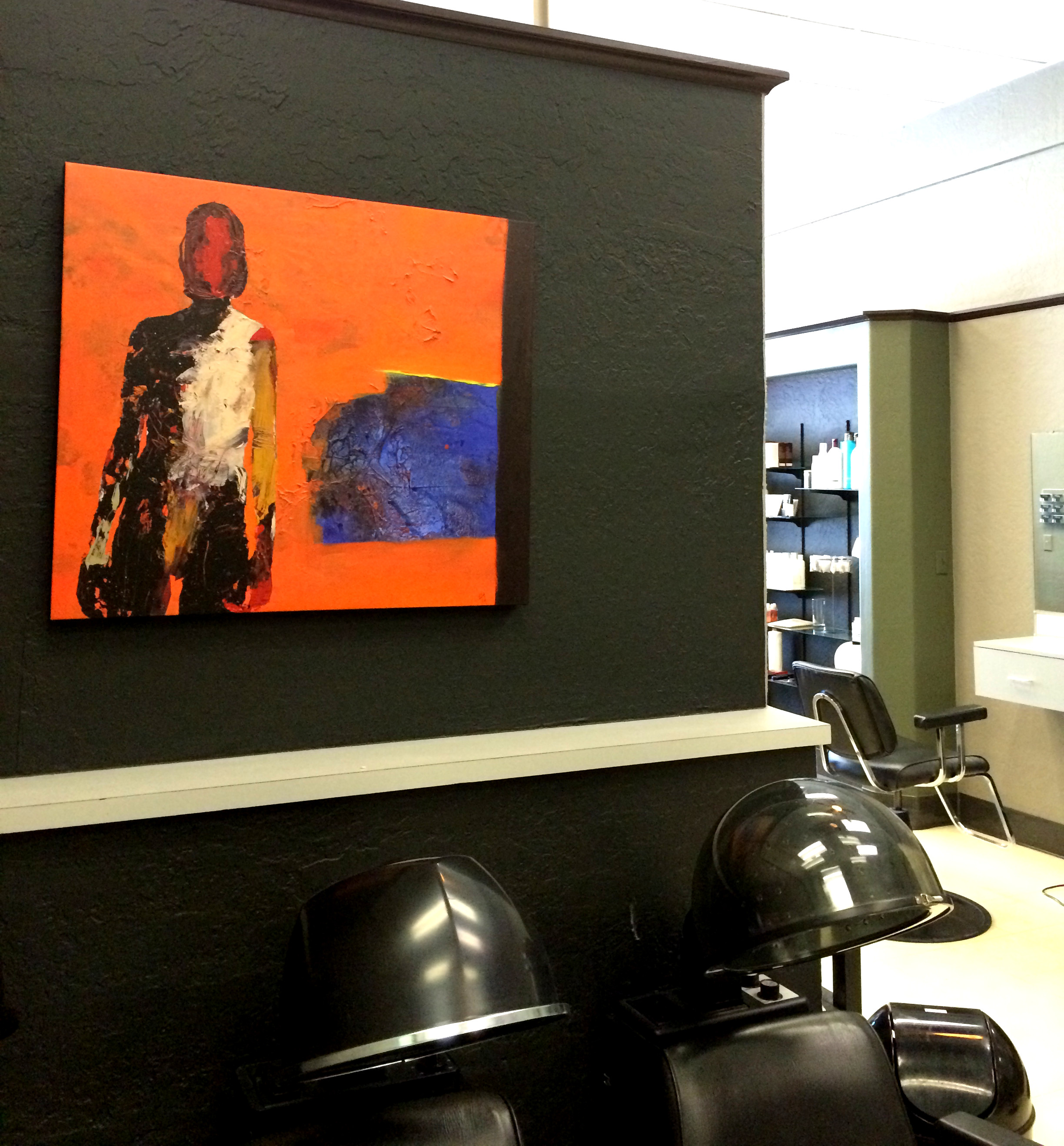 Thanks to Lori from Ideal Hair for sending over this great shot. Lori bought her Stranger giclee prints last weekend, during Open Studios.