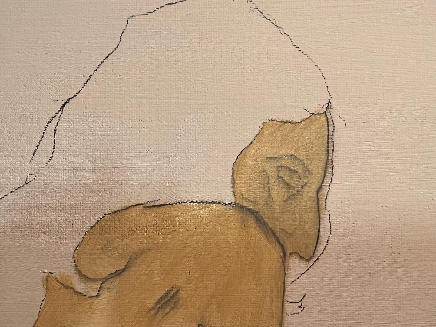 Started a new painting tonight and I don&rsquo;t paint faces very often but I&rsquo;m just in love with this one. 
Looks haunted to me.