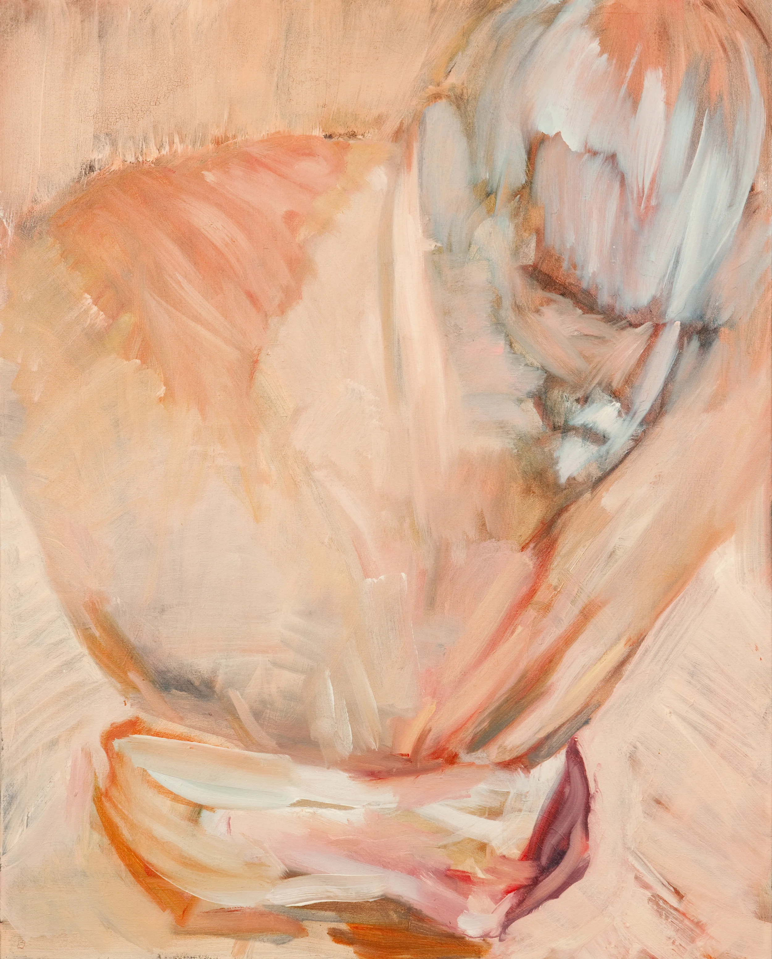 did i hold you or did you hold me?, 2012, oil on canvas, 30 x 24 in