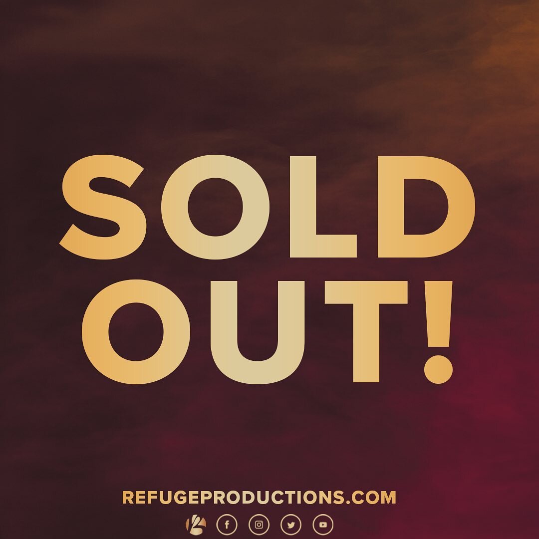 This just in! Tomorrow&rsquo;s show is officially SOLD OUT!