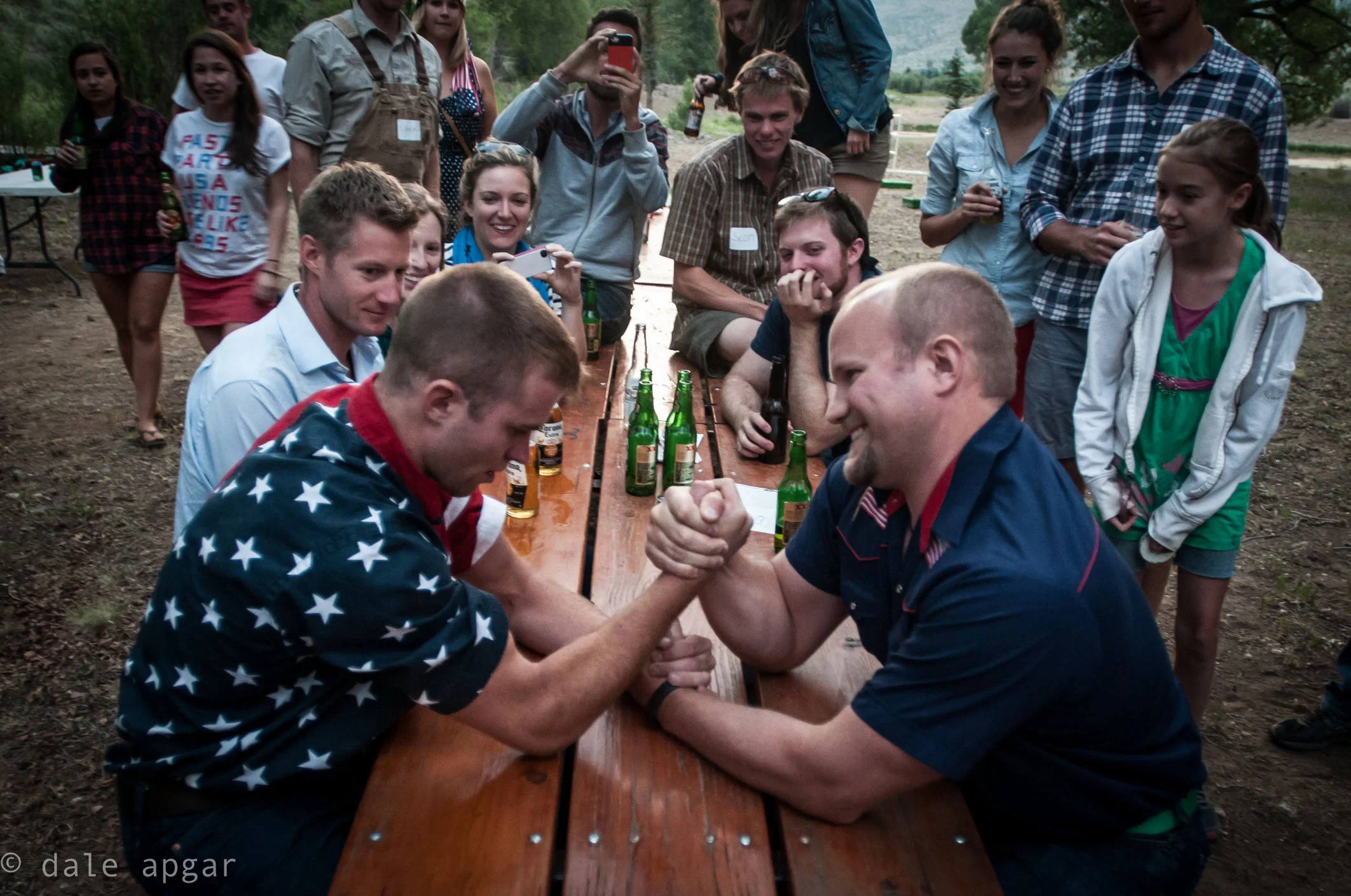 Beers and arm wrestling...'Merica