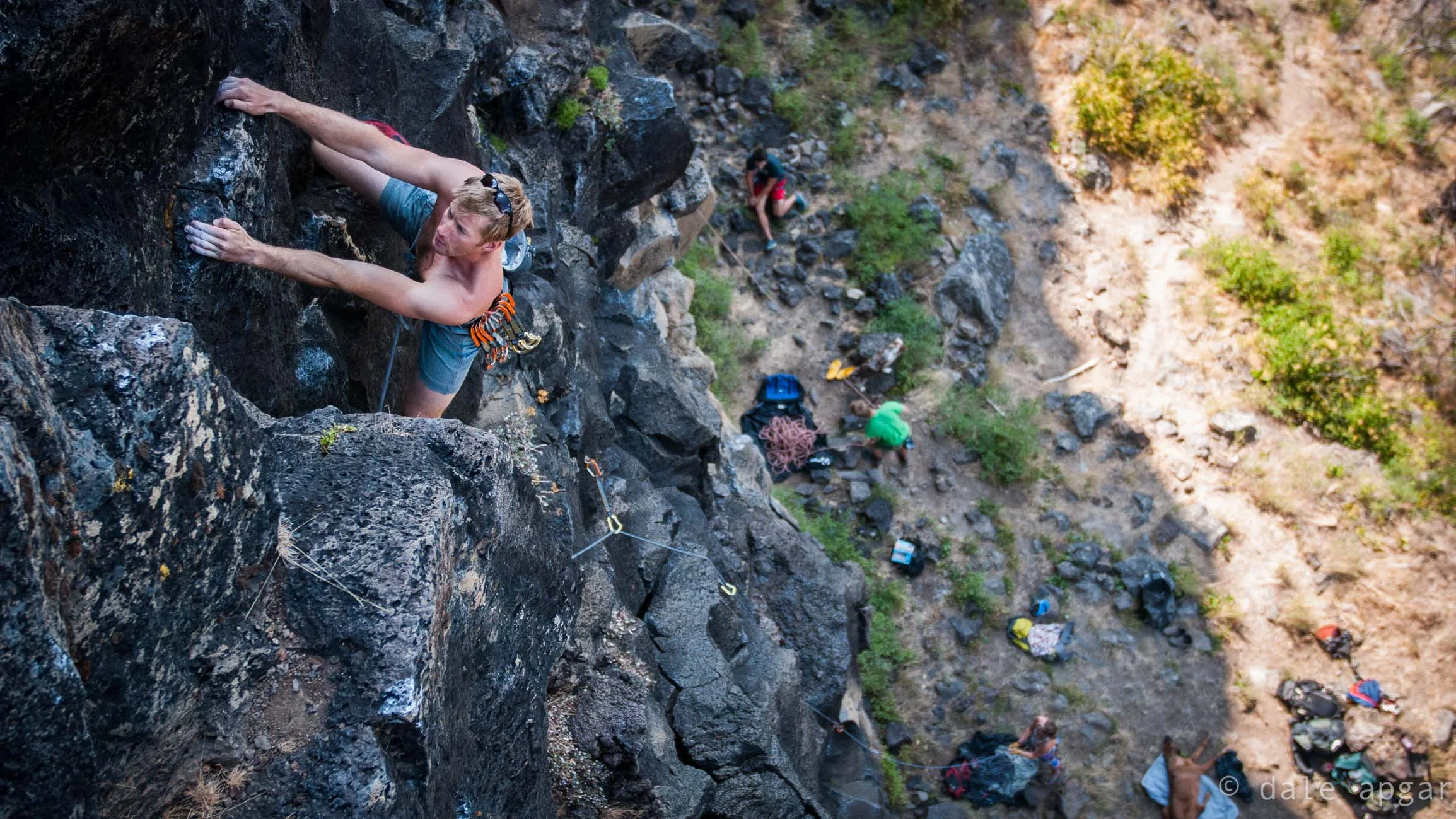 Cragging isn't so bad...just ask the dog down there