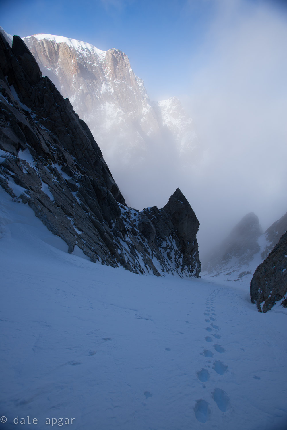  …and after hiking up, look back down at the same ephemeral cloud cluster 