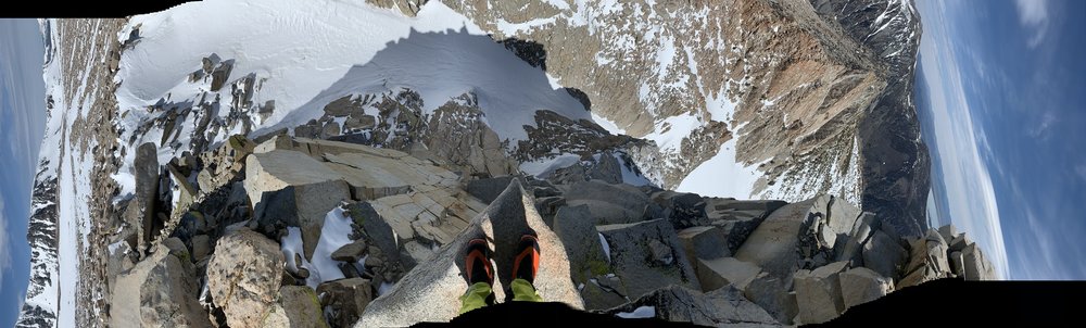  An interesting perspective on the Third Pillar Couloir.  