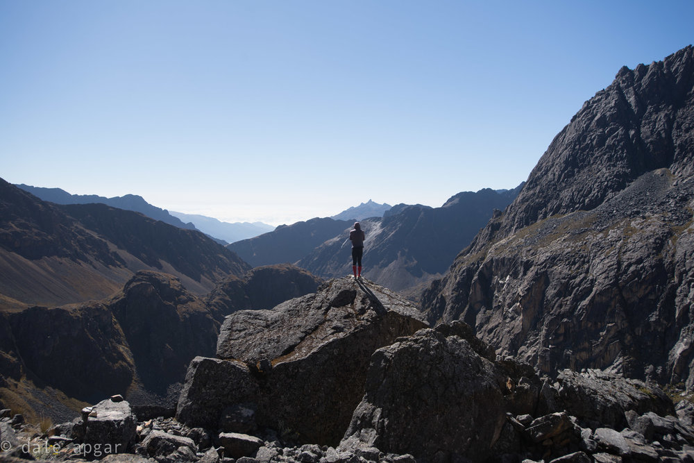  taking a moment to absorb Bolivia’s unique landscape on the approach to Illampu 