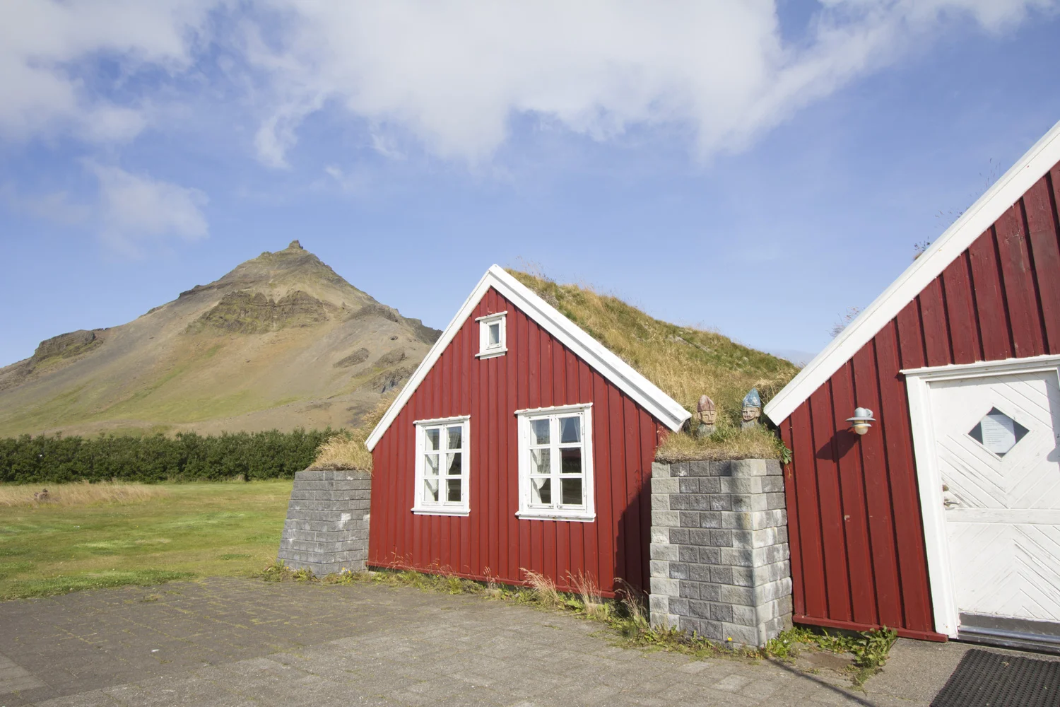 Turf houses at our campsite in Arnarstapi