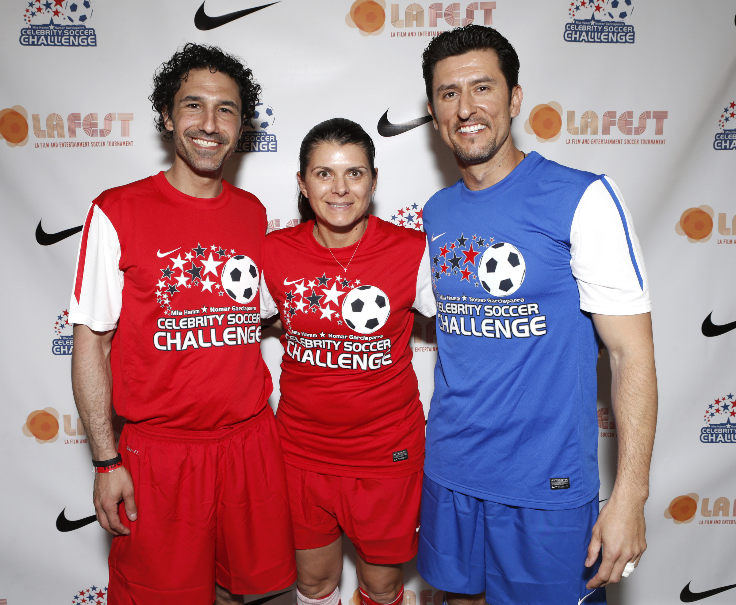 Mia Hamm and Nomar Garciaparra Celebrity Soccer Challenge