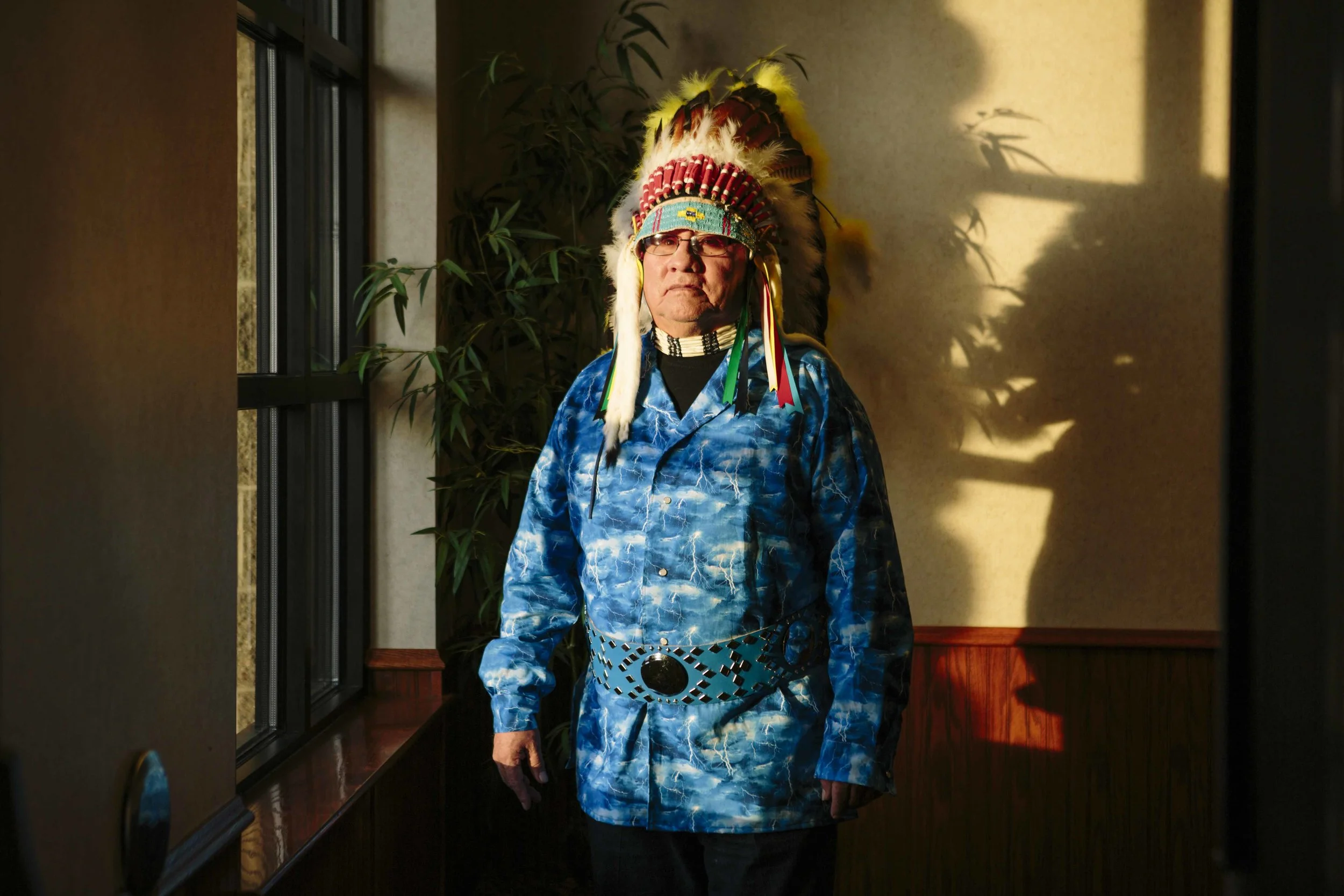 Portrait of Lakota elder, Isadore Zephier "Still, the treaties are the most important. They go back to the time when the white man and Lakota came together. Before that treaty was signed, all this land belonged to Lakota, my ancestors. The Creator gave it to them to take care of. We're just here for a time, but we're supposed to take care of this place. That's the responsibility the Creator gave us."