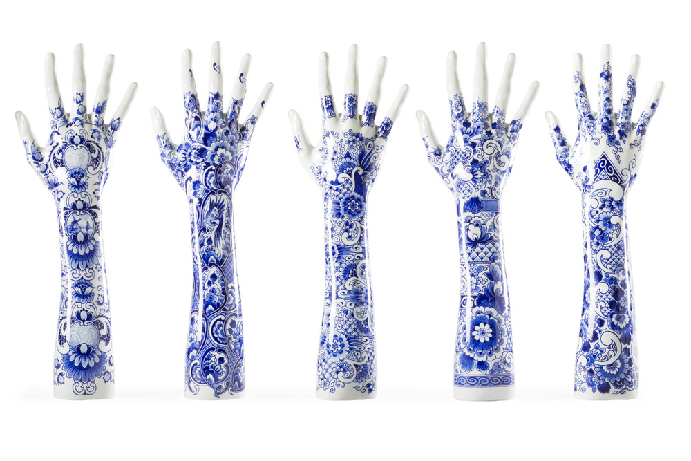 'Fragile Fingers' were designed for Marcel Wanders for the hands and arms of world-renowned Dutch pianist, Iris Hond. Image: Marcel Wanders