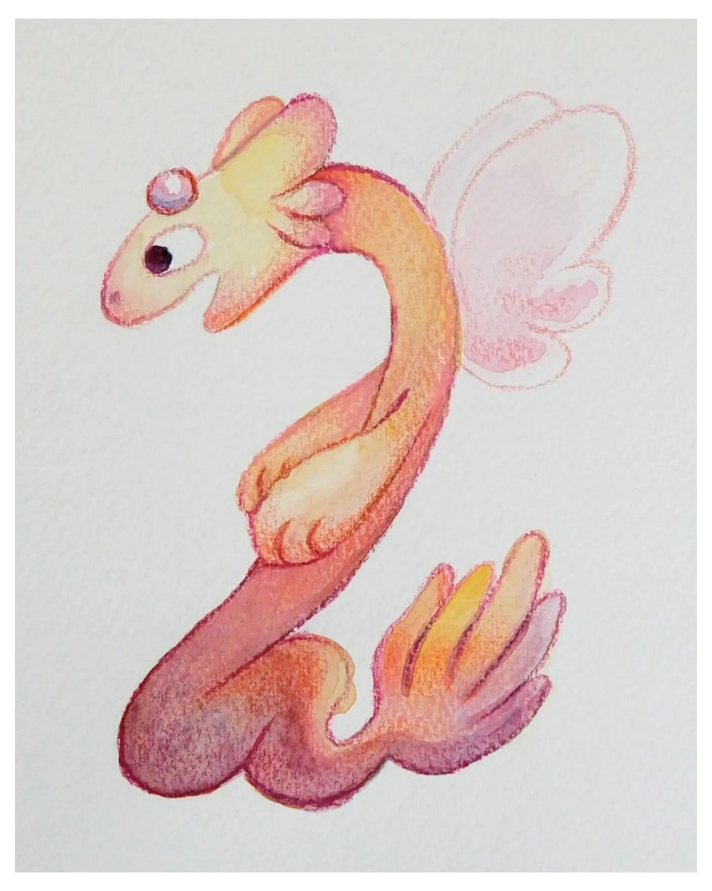 Painted this little friend in January, thought it would be fitting for Valentine's Day 🌞💘

I've been sketching a bunch of these creatures for future ceramic projects. Excited to bring them to life in 3D form! I have other plans for them as well, in