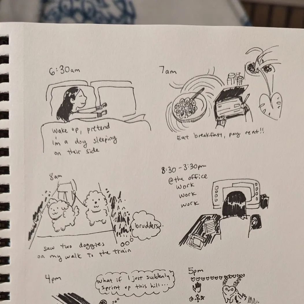 My hourlies for today! Drew these out pretty fast at the end of the day. Sorry to my partner for the crooked couch line running through his face 😬 Always have fun with these and reading everyone else's comics!

#hourlycomicday #hourlies #hourlycomic